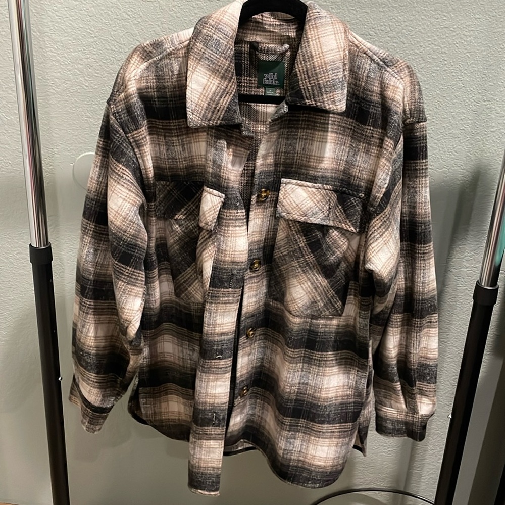 Black, brown, cream jacket
